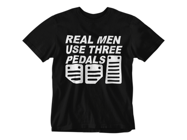 Camiseta Real Men Use Three Pedals